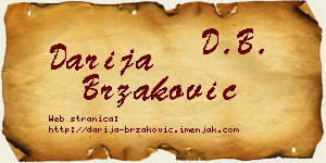 Darija Brzaković vizit kartica